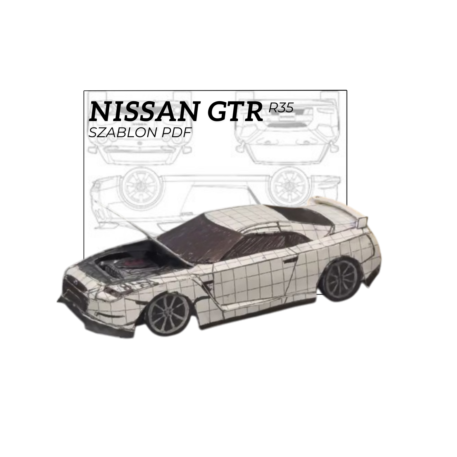 NISSAN GTR R35 *szablon*